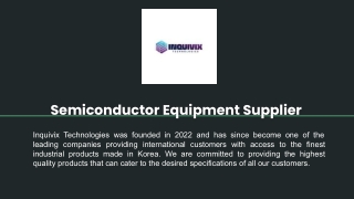 Semiconductor Equipment Supplier