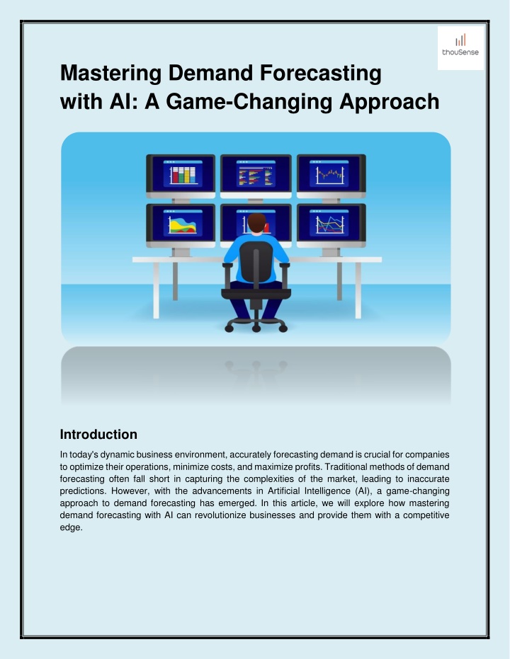 mastering demand forecasting with ai a game