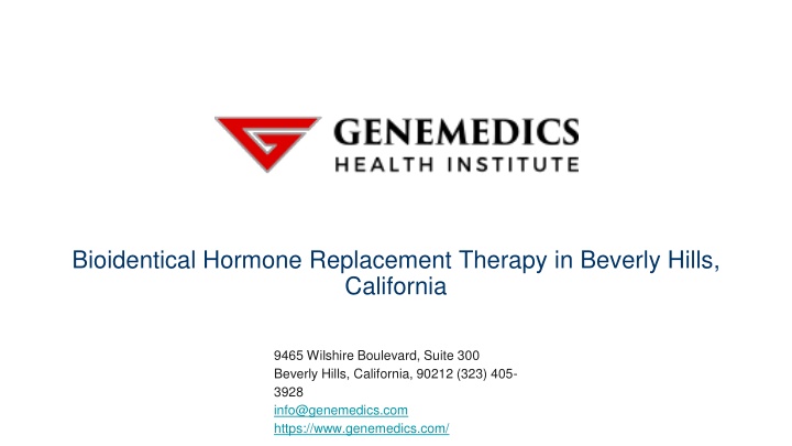 bioidentical hormone replacement therapy in beverly hills california