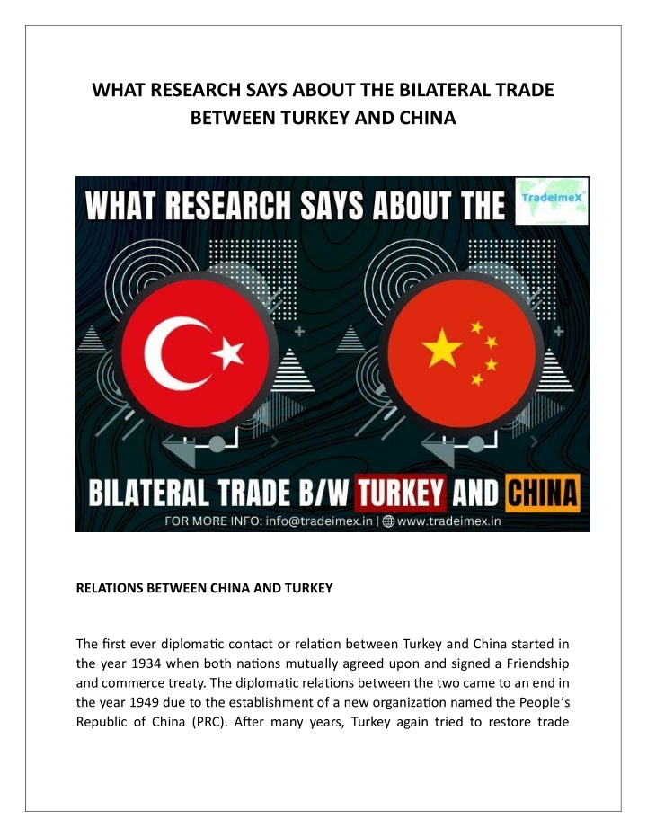 what research says about the bilateral trade