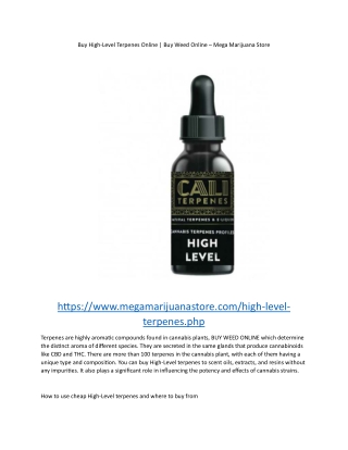 buy high level terpenes online buy weed online