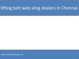 lifting belt web sling dealers in Chennai