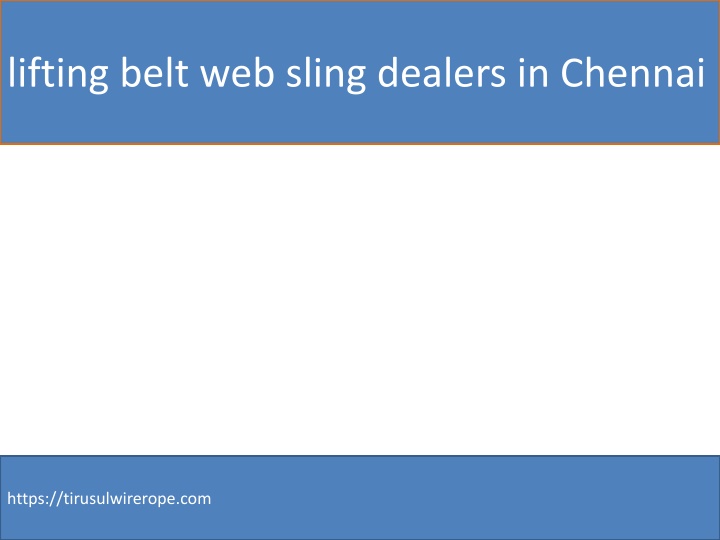 lifting belt web sling dealers in chennai