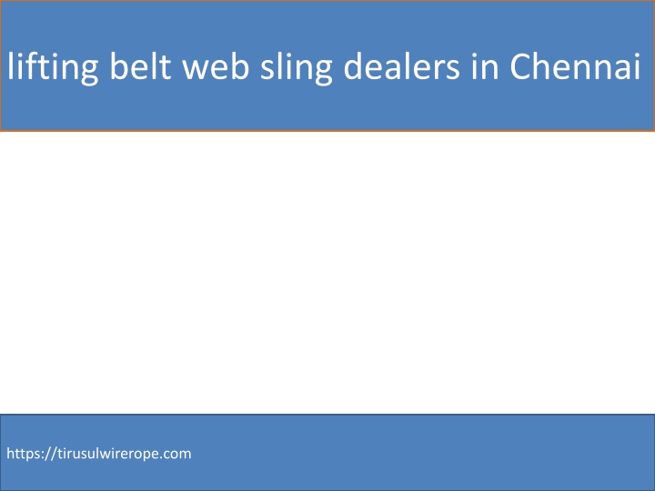 lifting belt web sling dealers in chennai
