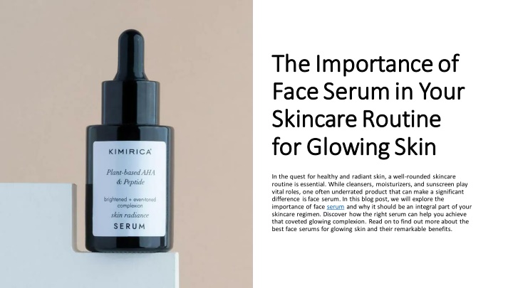 the importance of the importance of face serum