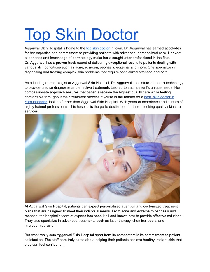 top skin doctor