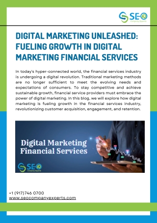 Digital Marketing Unleashed Fueling Growth In Digital Marketing Financial Services