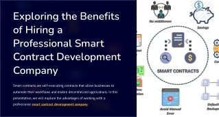 Exploring the Benefits of Hiring Professional Smart Contract Development Company