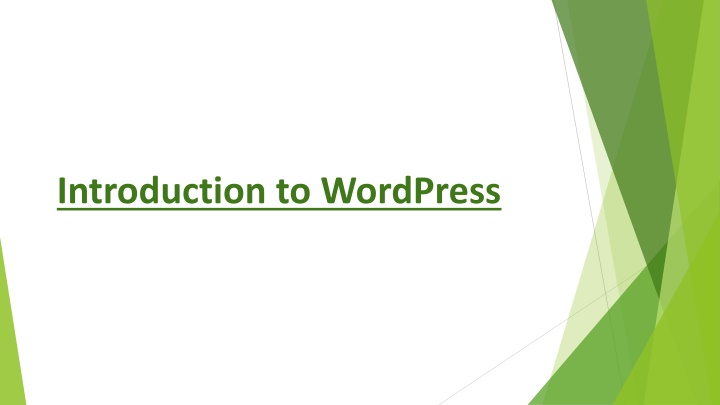 introduction to wordpress