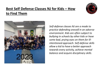 Best Self Defense Classes NJ for Kids – How to Find Them