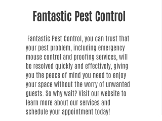 Fantastic Pest Control