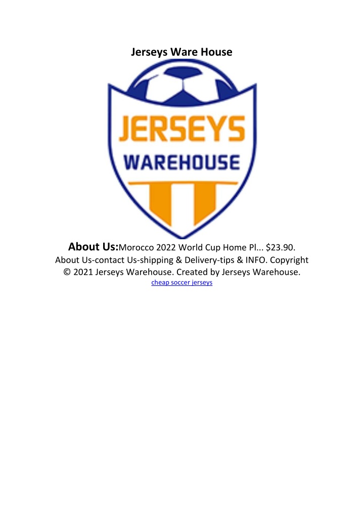 jerseys ware house