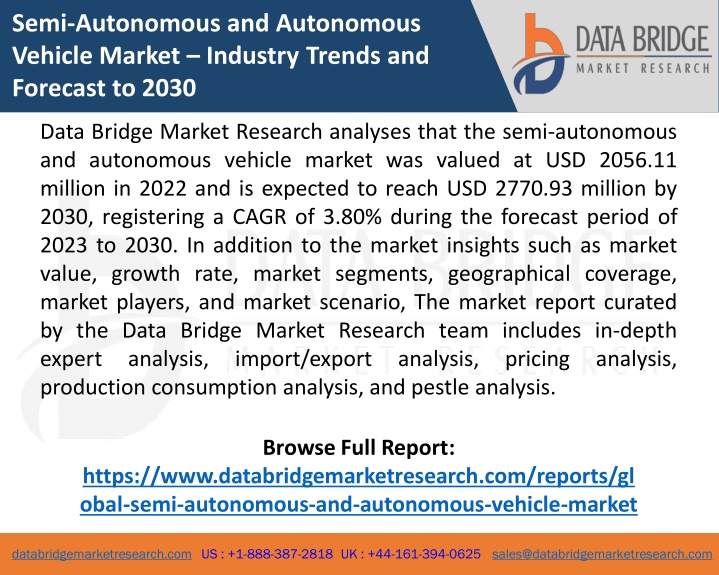 semi autonomous and autonomous vehicle market