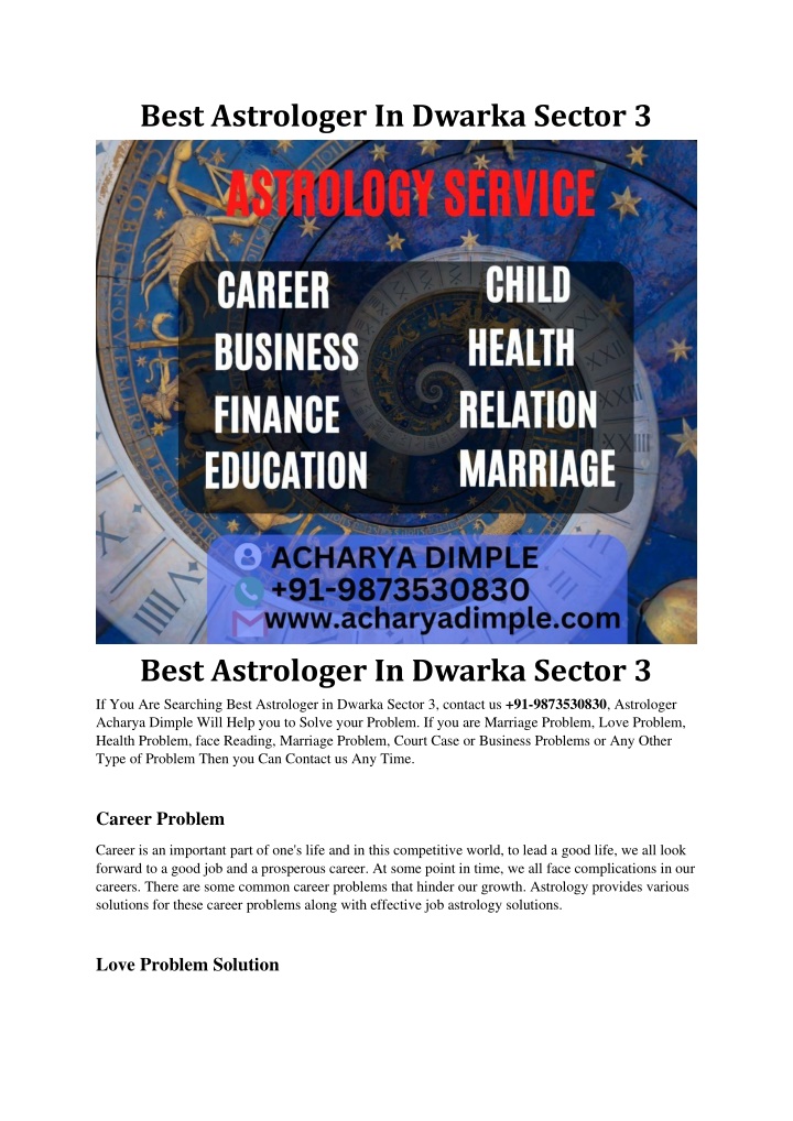 best astrologer in dwarka sector 3