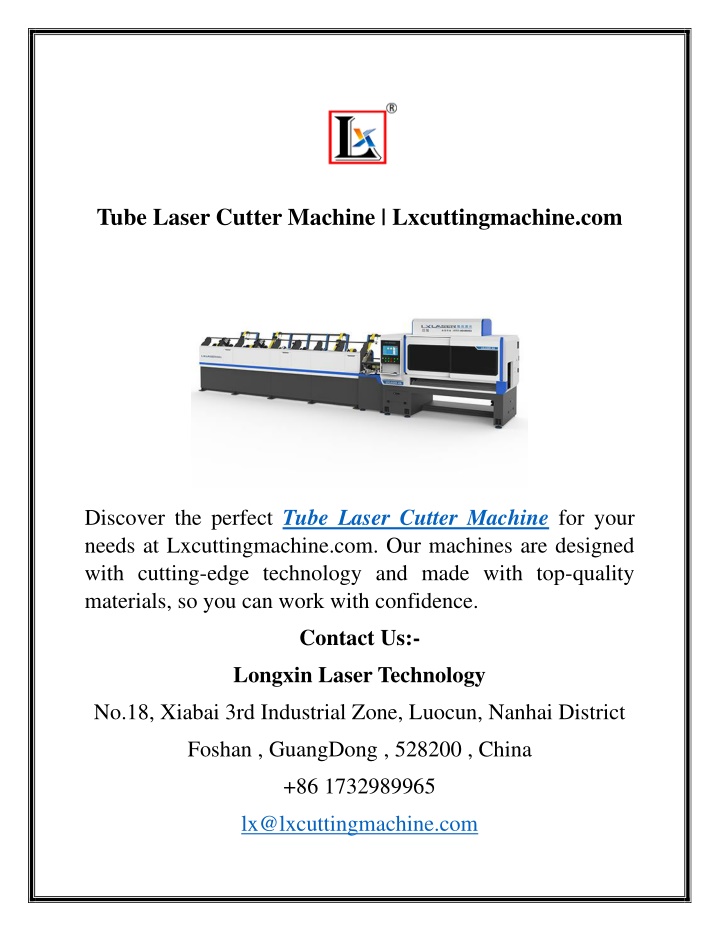 tube laser cutter machine lxcuttingmachine com