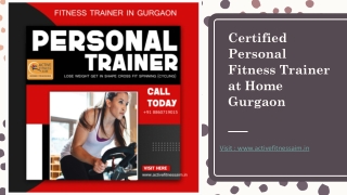 Personal Fitness Trainer at Home Gurgaon