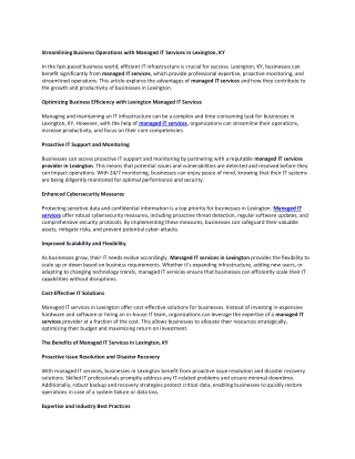 streamlining business operations with managed