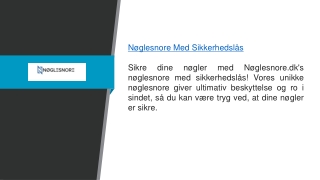 Nøglesnore med sikkerhedslås  Noglesnore.dk