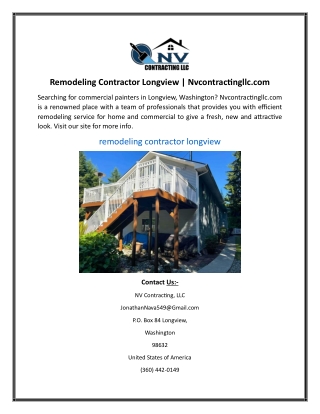 Remodeling Contractor Longview  Nvcontractingllc
