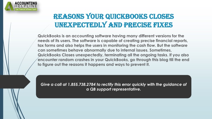 reasons your quickbooks closes unexpectedly and precise fixes