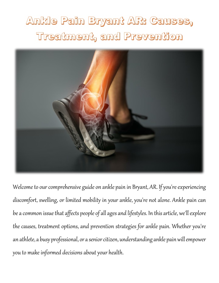 welcome to our comprehensive guide on ankle pain