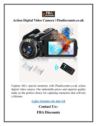 Action Digital Video Camera Fbadiscounts.co.uk