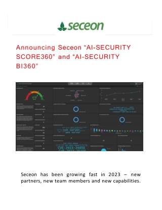 announcing seceon ai security score360