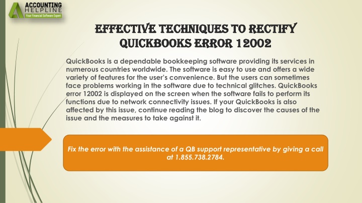 effective techniques to rectify quickbooks error 12002