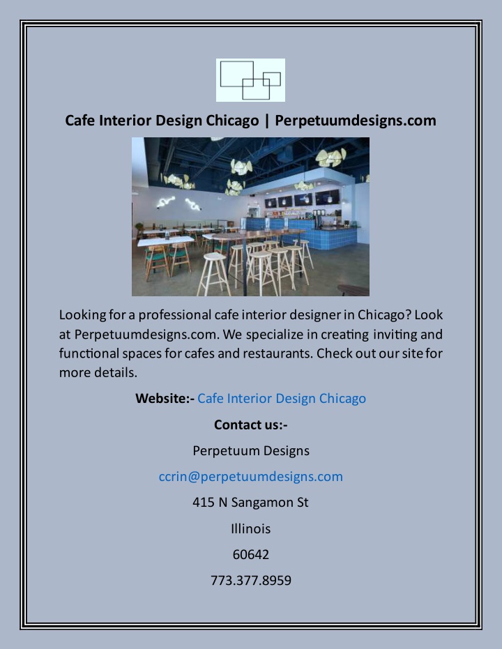 Cafe Interior Design Chicago Perpetuumdesigns Com N 