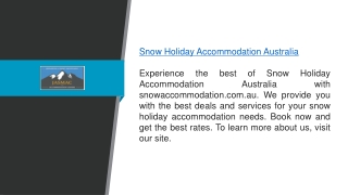 Snow Holiday Accommodation Australia  snowaccommodation.com.au
