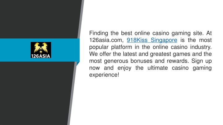 finding the best online casino gaming site