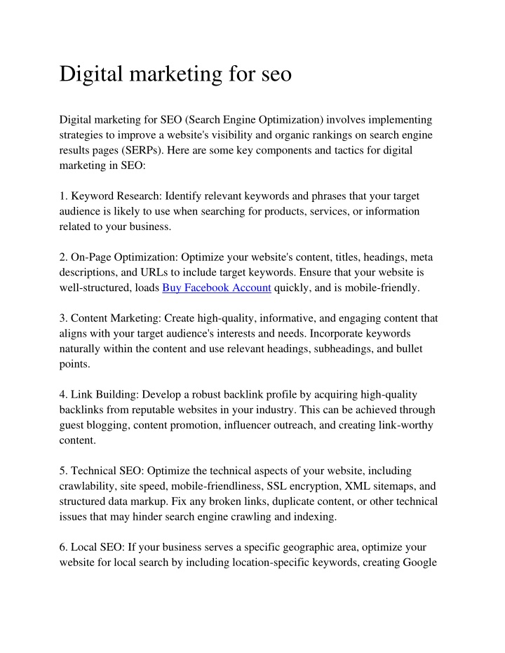 digital marketing for seo digital marketing