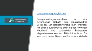 bausparvertrag vergleichen bausparvertrag