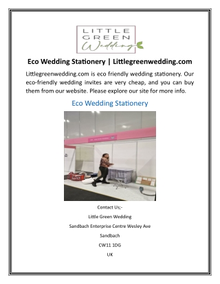 Eco Wedding Stationery  Littlegreenwedding.com