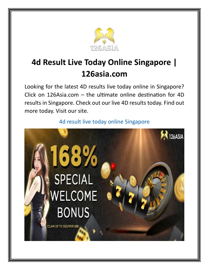 4d result live today online singapore 126asia com