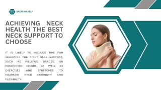 Achieving Neck Health The Best Neck Support to Choose