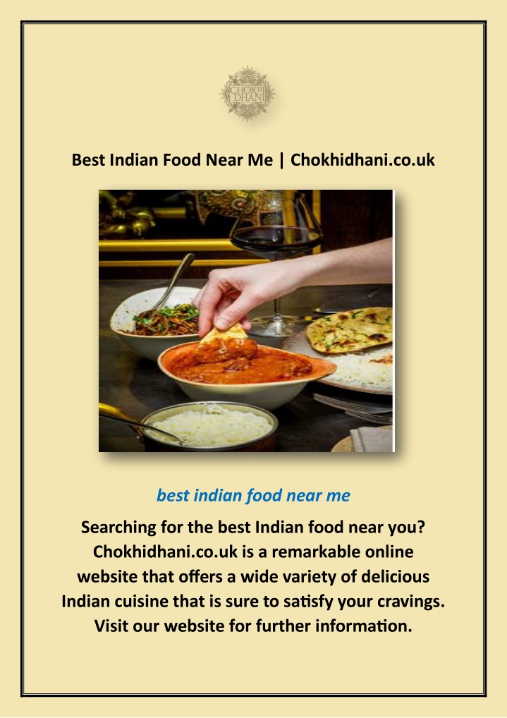 best indian food near me chokhidhani co uk