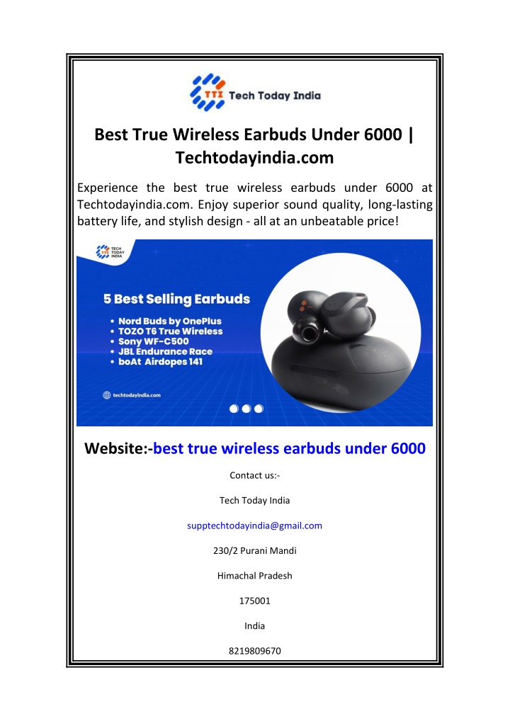 best true wireless earbuds under 6000