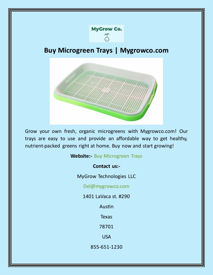 buy microgreen trays mygrowco com
