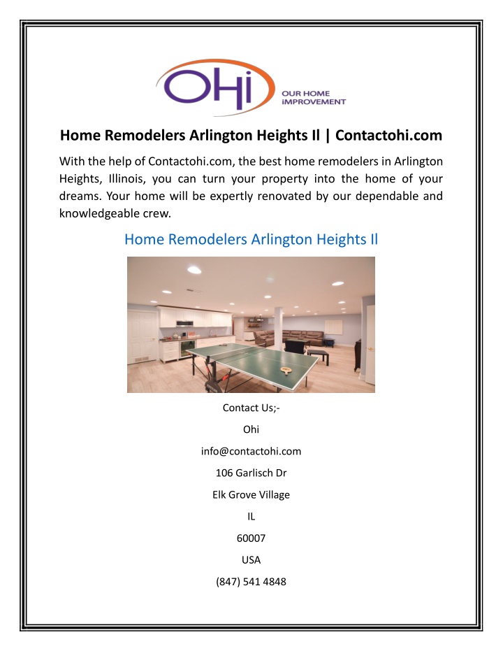 home remodelers arlington heights il contactohi