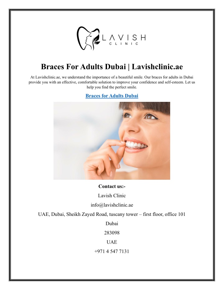 braces for adults dubai lavishclinic ae