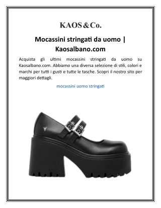 mocassini stringati da uomo kaosalbano com