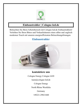 einbaustrahler cologne led de