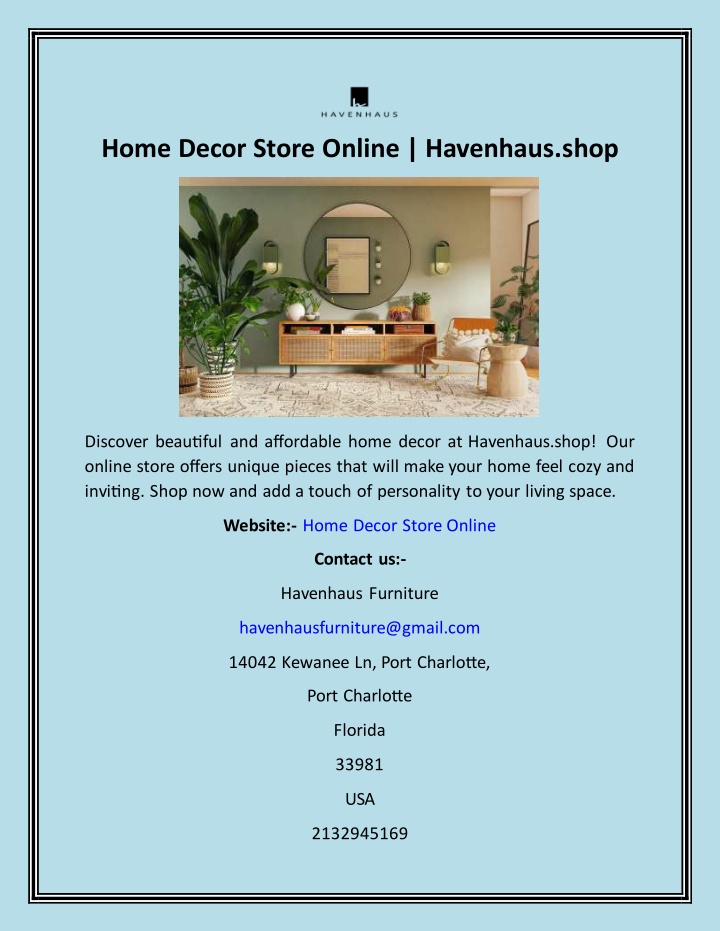 home decor store online havenhaus shop