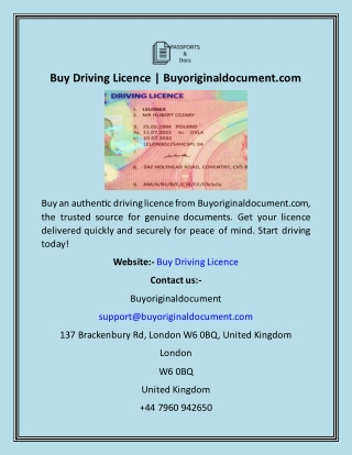 Buy Driving Licence  Buyoriginaldocument