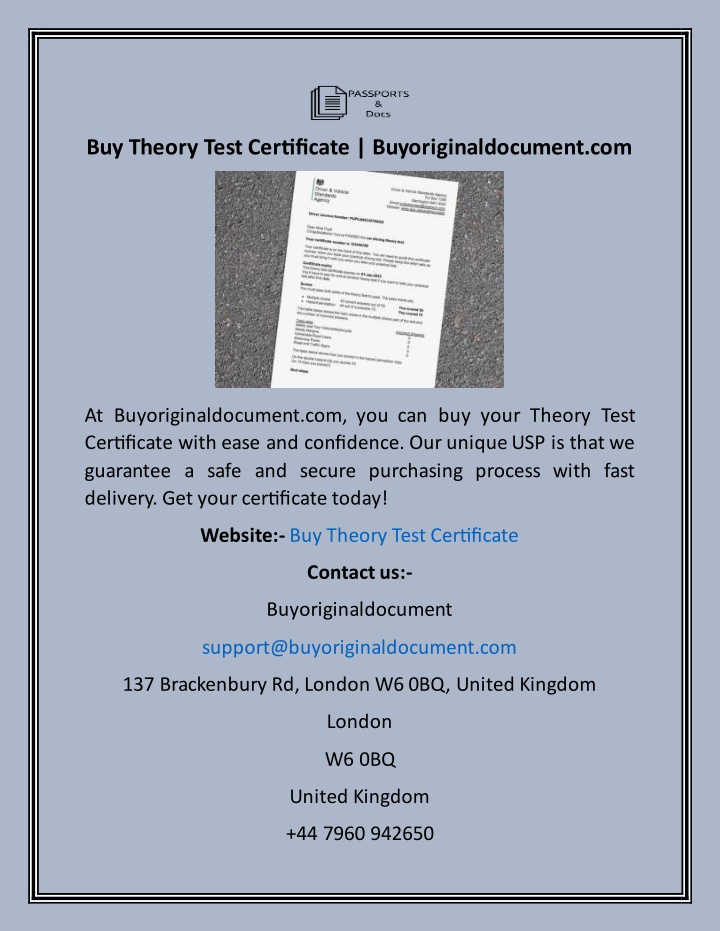 buy theory test certificate buyoriginaldocument