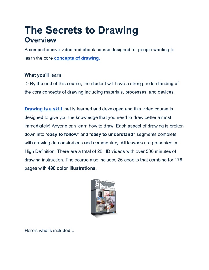 the secrets to drawing overview