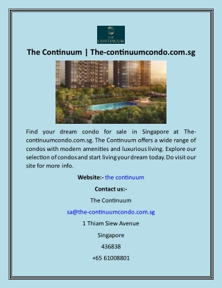 The Continuum  The-continuumcondo.com.sg