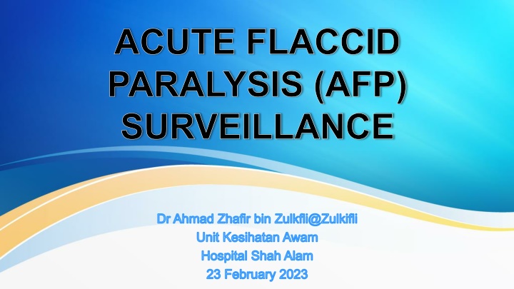 acute flaccid paralysis afp surveillance