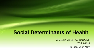 Social Determinants of Health